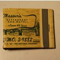 VTG MATCH BOOK Restaurant Motel Advertising Col...