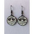 Mummy Head Enamel Earrings Halloween/Horror/goth