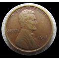 1918 S USA 1c Lincoln Wheat Ears Cent Penny Coi...
