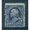 Used 264 1c Benjamin Franklin Barely Clears M02754