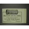 1911 McWane Cast Iron Pipe Ad