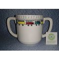 ROSTRAND SWEDEN DOUBLE HANDLED TRAIN PORCELAIN ...
