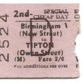 B.T.C. Edmondson Ticket - Birmingham New Street...