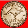 Ⰶ KANGAROO RIGHT (1953-1955): AUSTRALIA ★ 1/2 P...