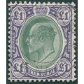Transvaal 1908 £1 green & violet SG272a used in...
