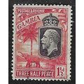 GAMBIA 1922-9 GV 1½d MINT / USED SG125