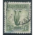 Australia 1932 SG140 1/- Green Fabulous Lyre Bi...