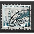 CHILE 1961 AIR 1c BLUE OIL DERRICKS AND DOUGLAS...