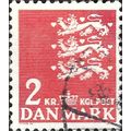 DENMARK, Triple lion passant, red 1947, 2Kr, #2