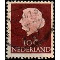 Netherlands 1953 Queen Juliana 10c Used Stamp.