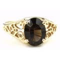 Smoky Quartz, 10KY Gold Ring, R005