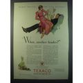 1930 Texaco Gasoline and Motor Oil Ad - Women drivers are safe drivers