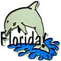 Florida with Dolphin Fridge Magnet