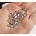 24 Clear Silver Vitrail Glass Bicone Beads 10mm...