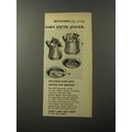 1953 Saks Fifth Avenue Smoking Service Ad - Exclusive four-piece service
