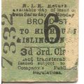North London Railway Edmondson Ticket - Broad S...