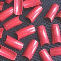 Nail Tips Colour bright red French False Gel Sq...