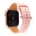 Solid Color Genuine Leather Watchband, For Appl...