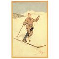 Carlo Pellegrini Jolly Swiss Man on Ski Slopes ...