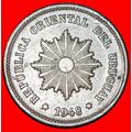 Ⰶ CHILE (1944-1951): URUGUAY ★ 5 CENTESIMOS 194...
