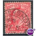 GB stamps 1902-10 KEV11 - 1d SG219 Aldershot 2