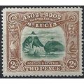 St Lucia 1902 SG63 2d Green & Brown Mounted Min...