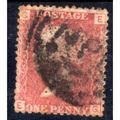 1858 sg43 1d RED plate 171 (E G) GOOD USED BDO1