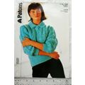 1987 Patons 3144 sweater with collar, chunky