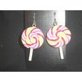 Yellow pink burgundy lollipop rock candy 925 st...