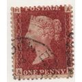 Sg43 1d red plate 177 FINE USED " A H" (reds)
