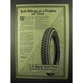 1922 U.S. Royal Cord Tires Ad - Josh Billings P...