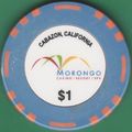 Morongo. $1 Casino Chip. Cabazon, CA. I87.
