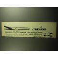 1958 Irish Air Lines Ad - to Ireland Shamrock Thriftflite service