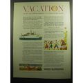 1958 Moore-McCormack Lines Cruise Advertisement - Vacation on the smoothest