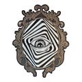 Large Eye Optical Illusion Iron On Patch Motif ...
