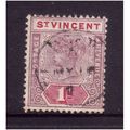 ST VINCENT 1899 SG 68 1d DULL MAUVE AND CARMINE...