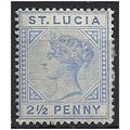 St Lucia 1883 SG33 2 1/2d Blue Mounted Mint .. .