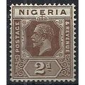 Nigeria 1928 SG20 2d Chocolate Mounted Mint .. ..