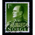 NORWAY 1958 SG 485 1K GREEN KING OLAV V FINE US...