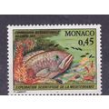 MONACO 1974 MARINE FLORA & FAUNA 45c VALUE MNH ...