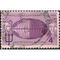 USA, Atlantic Cable, violet 1958, 4c