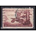 Used 1077 3c Wild Turkeys Very Fine KA5254