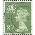 WALES, QE II, Machin, green 1976, 8½p, #6