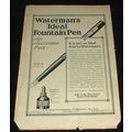 1914 Waterman Ideal Fountain Pen Ad Accurate!