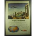 1946 TWA Trans World Airline Ad - Air path to the Parthenon