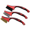 PRO 3pc WIRE BRUSH SET WELDING Brass Steel Nylon
