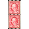411, Mint VF LH 2¢ Coil Line Pair - With PFC Ce...