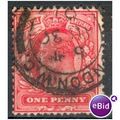 GB stamps 1902-10 KEV11 - 1d SG219 London 17