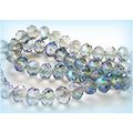30 no. Faceted Rondelle Clear Crystal Glass 8 m...