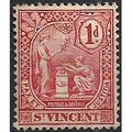St Vincent 1907 SG95 1d Carmine Mounted Mint ...